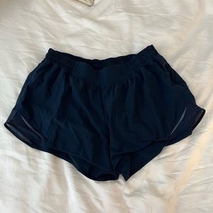 Lululemon navy hotty hot shorts